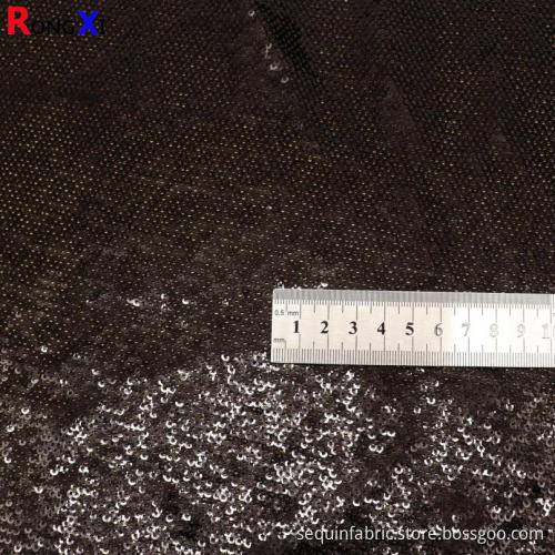 Hot Selling 3Mm Black Sequin Fabric